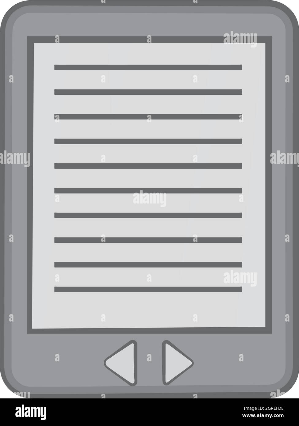 E-Buch-Icon, schwarz Stil Monochrom Stock Vektor
