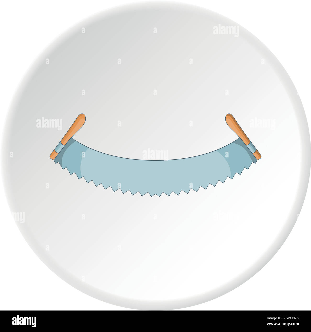 Zwei Mann sah Cartoon-Stil-Ikone Stock Vektor