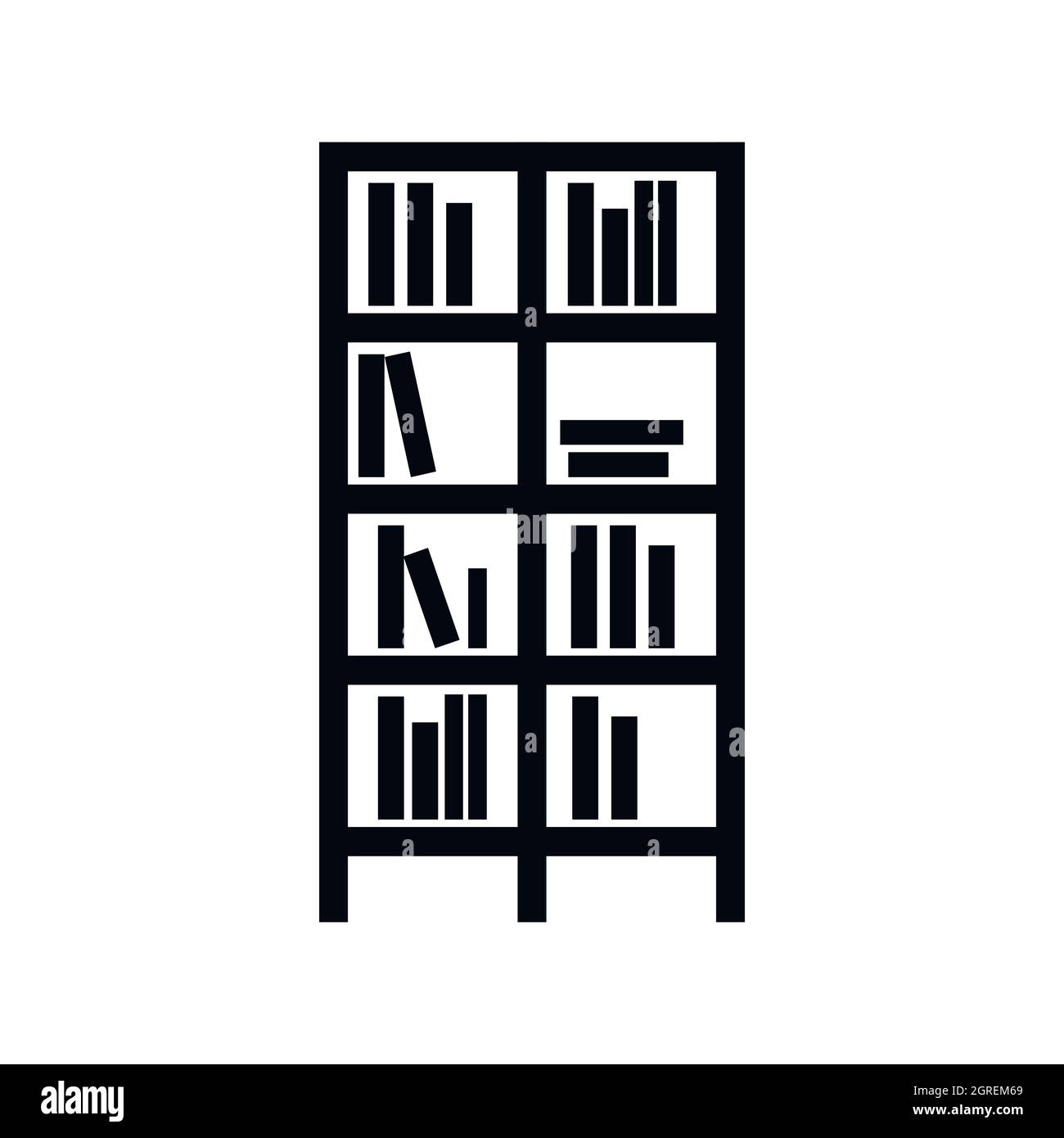 Bücherregal-Symbol, einfachen Stil Stock Vektor