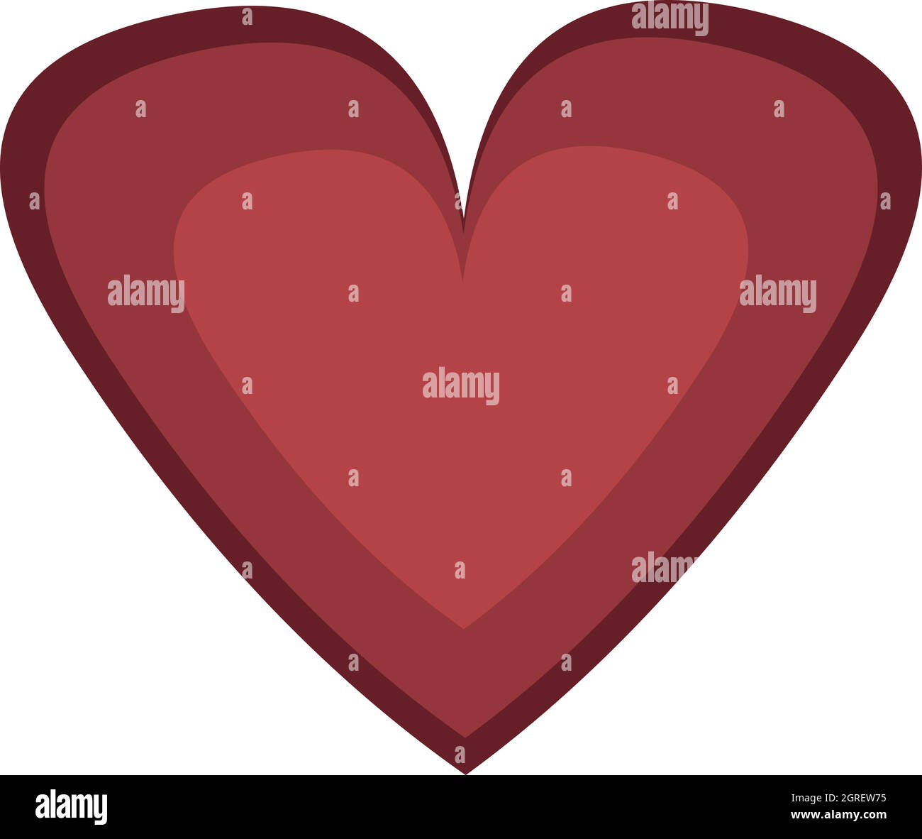 Vektordarstellung eines Emoticons in Form eines Herzens Stock Vektor