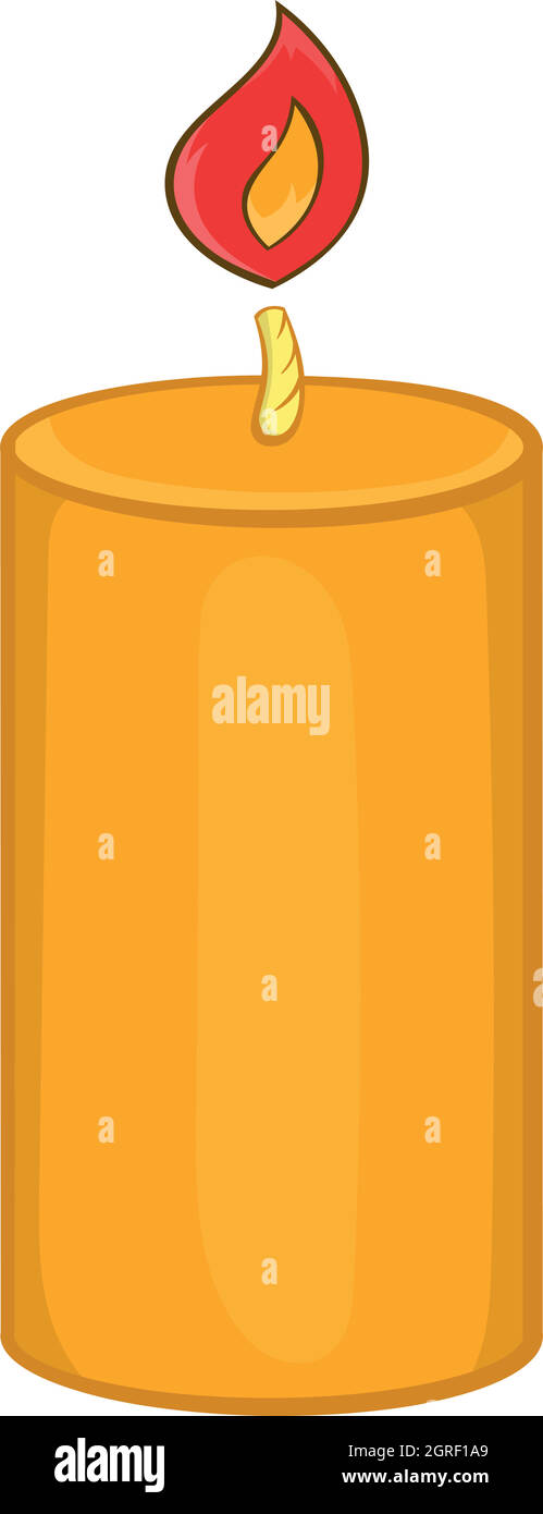 Weihnachten Kerze Symbol, Cartoon-Stil Stock Vektor