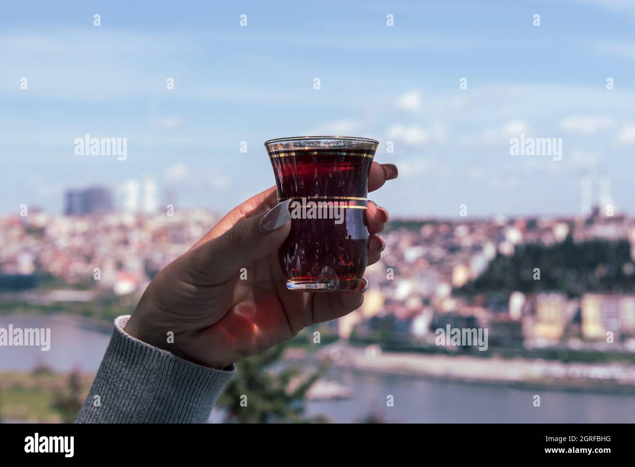 Türkische traditionelle tes Stockfoto