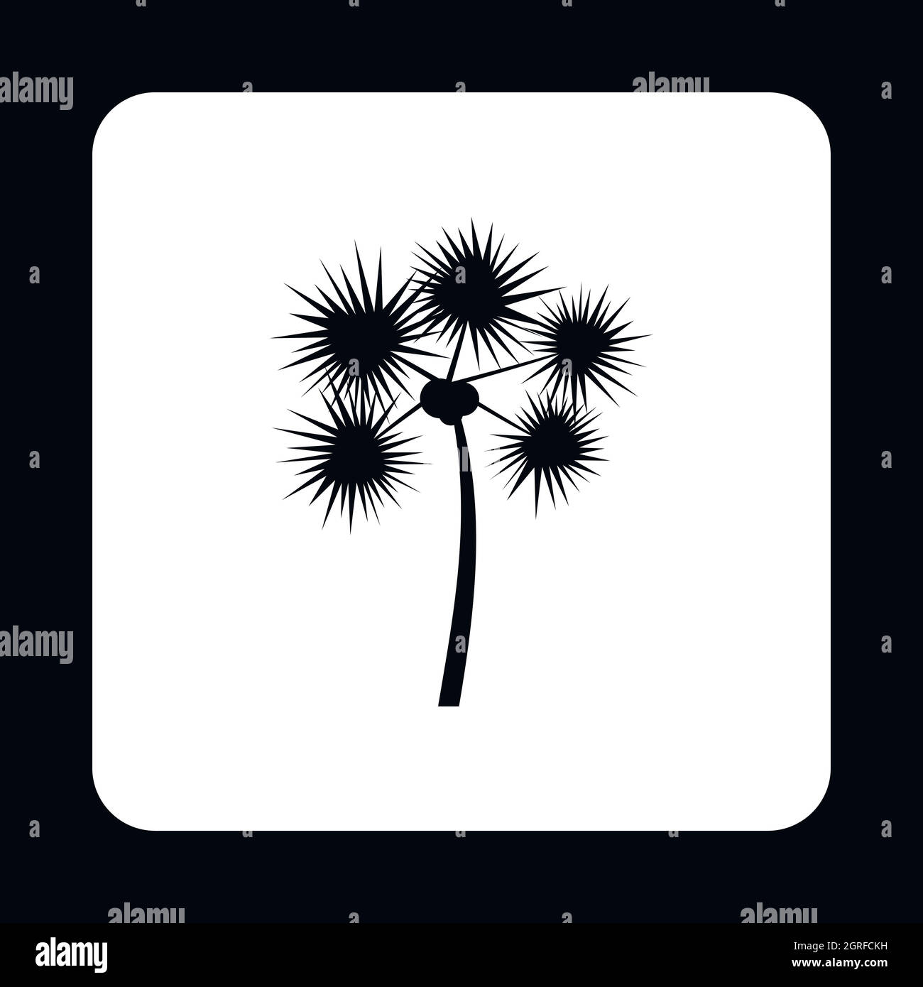 Phoenix - Dattelpalme Symbol, einfachen Stil Stock Vektor
