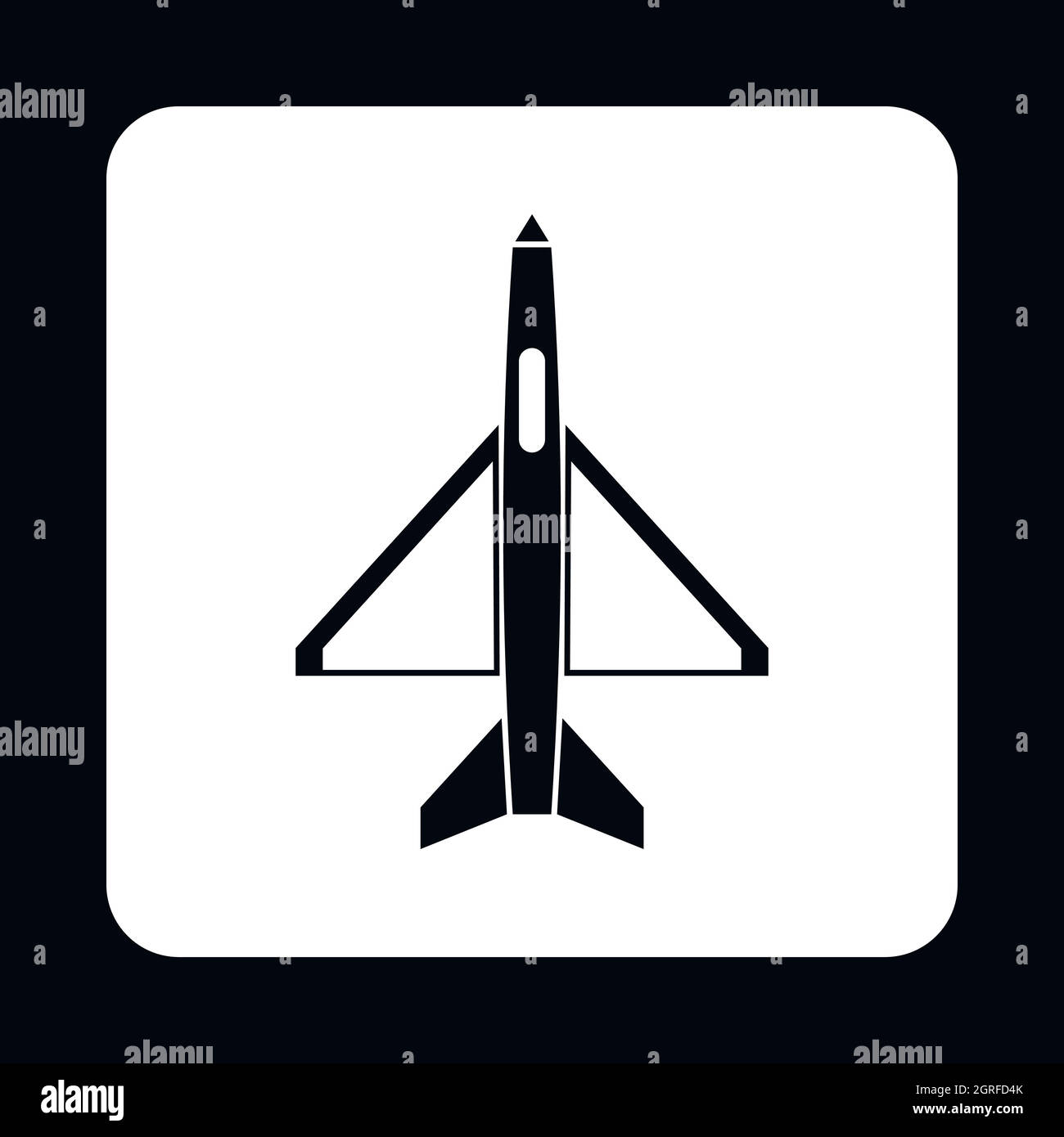 Militärflugzeuge-Symbol, einfachen Stil Stock Vektor Militärflugzeuge-Symbol, einfachen Stil Stock Vektor