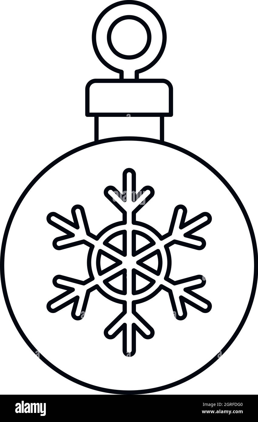 Christmas Ball Symbol, Umriss-Stil Stock Vektor