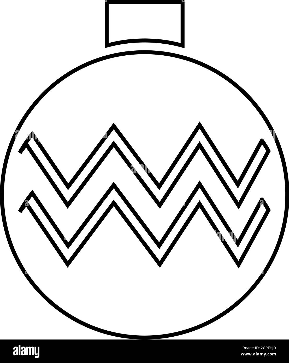 Christmas Ball Symbol, Umriss-Stil Stock Vektor