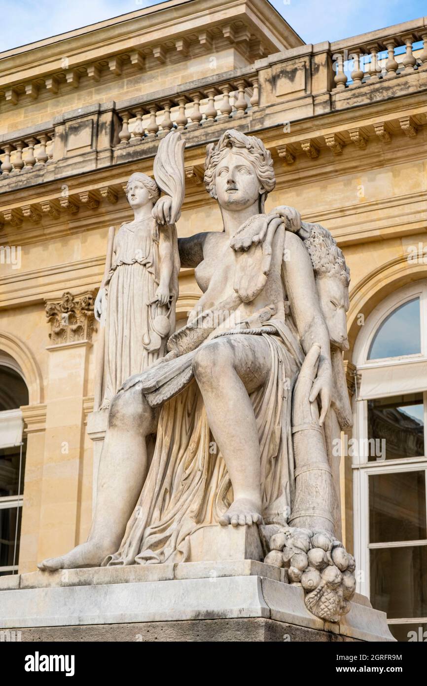 Frankreich, Paris, von der UNESCO zum Weltkulturerbe ernannte Region, der Palais Bourbon, Leiter der Nationalversammlung Stockfoto