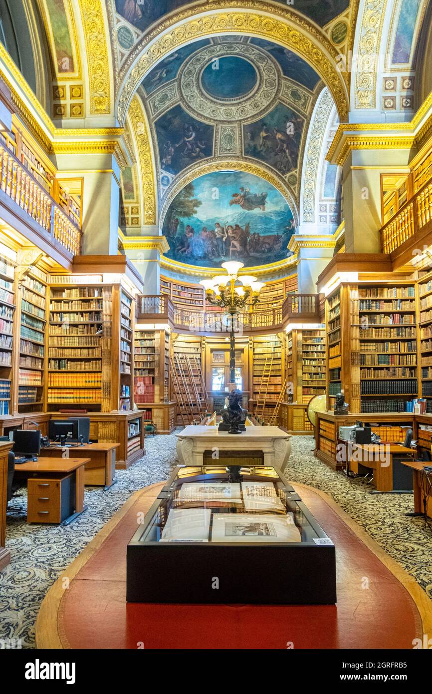 Frankreich, Paris, von der UNESCO zum Weltkulturerbe erklärt, der Palais Bourbon, Leiter der Nationalversammlung, die Bibliothek der Versammlung des Architekten Jules de Joly Stockfoto