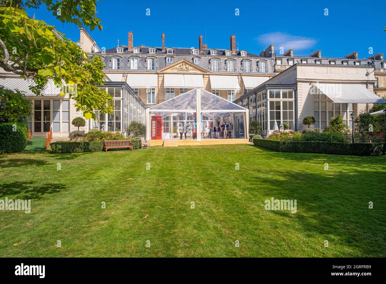 Frankreich, Paris, Vereinigtes Königreich Botschaft, der Park Stockfoto