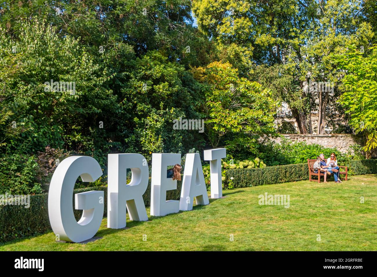 Frankreich, Paris, Vereinigtes Königreich Botschaft, der Park Stockfoto