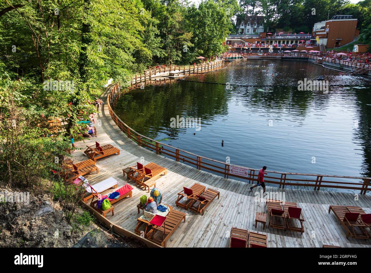 Rumänien, Siebenbürgen, Sovata, Schwarzer See, Dirty Lake Stockfoto