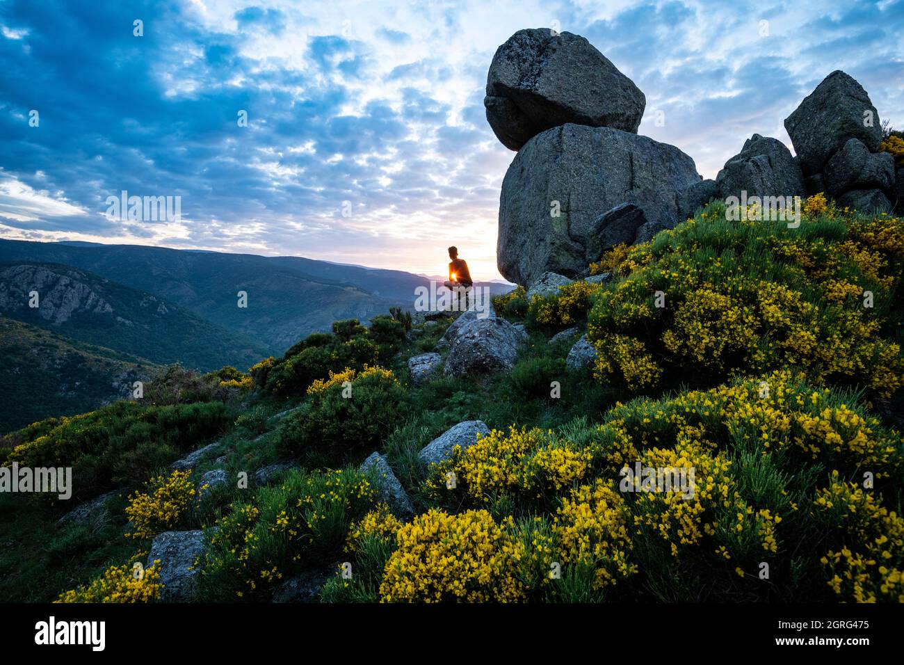 Frankreich, Ardeche, Parc Naturel des Monts d'Ardeche, Sablieres, granitisches Chaos Stockfoto