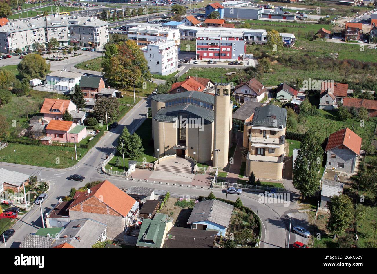 Pfarrkirche St. Paul in Retkovec, Zagreb, Kroatien Stockfoto