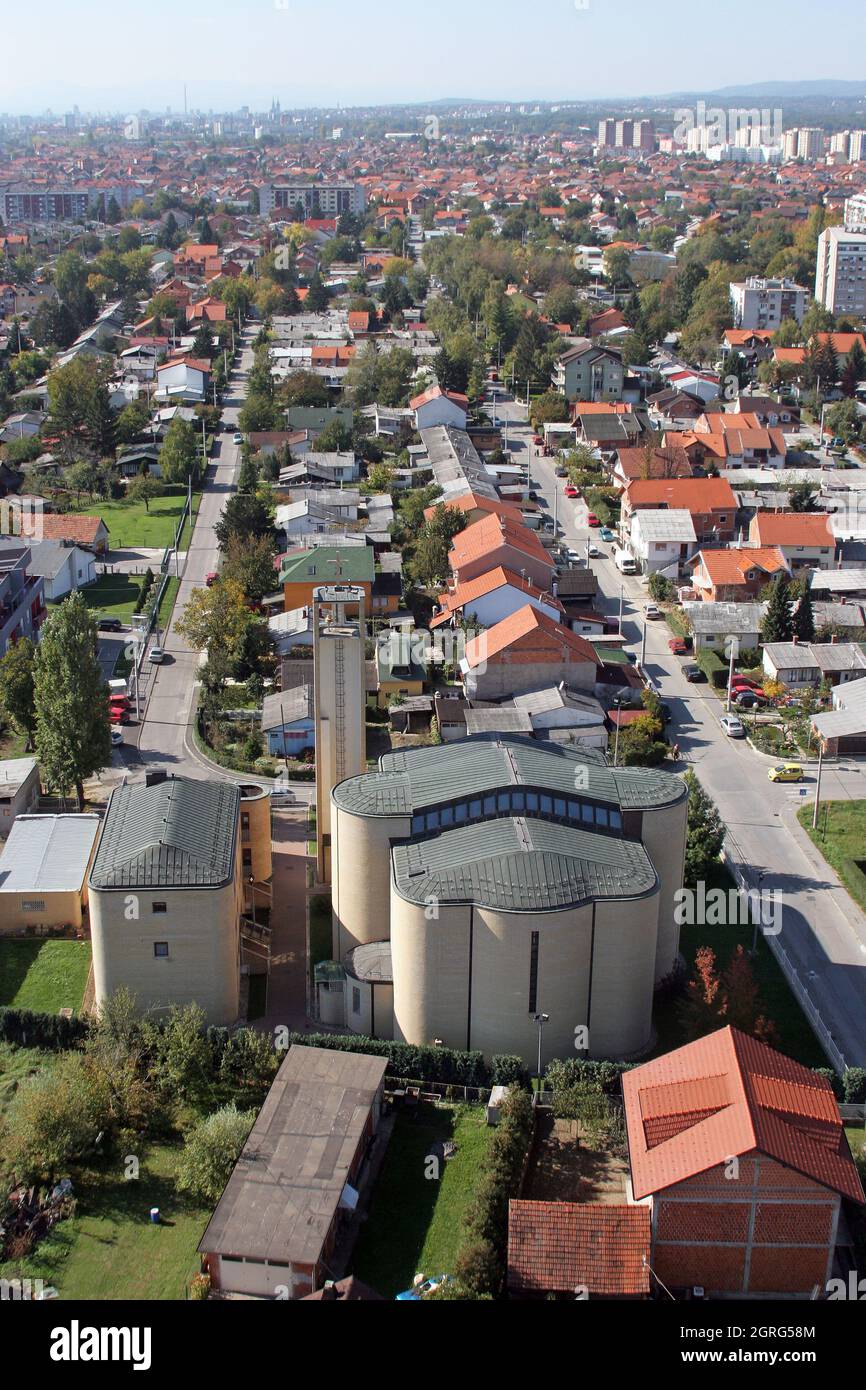 Pfarrkirche St. Paul in Retkovec, Zagreb, Kroatien Stockfoto