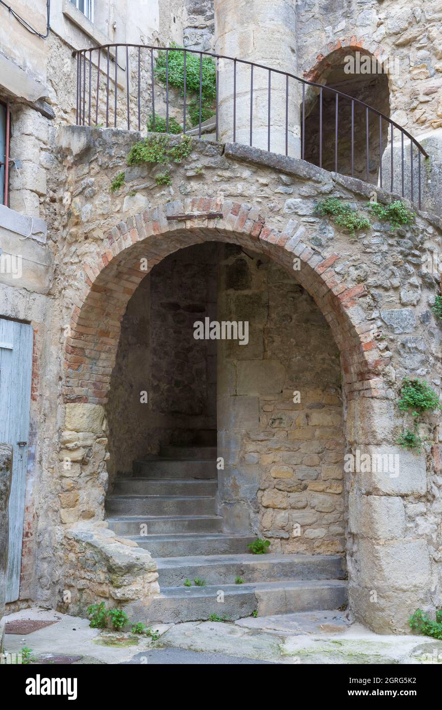 Frankreich, Alpes de Haute Provence, Naturpark Luberon, Forcalquier, klassifizierte Treppe Stockfoto