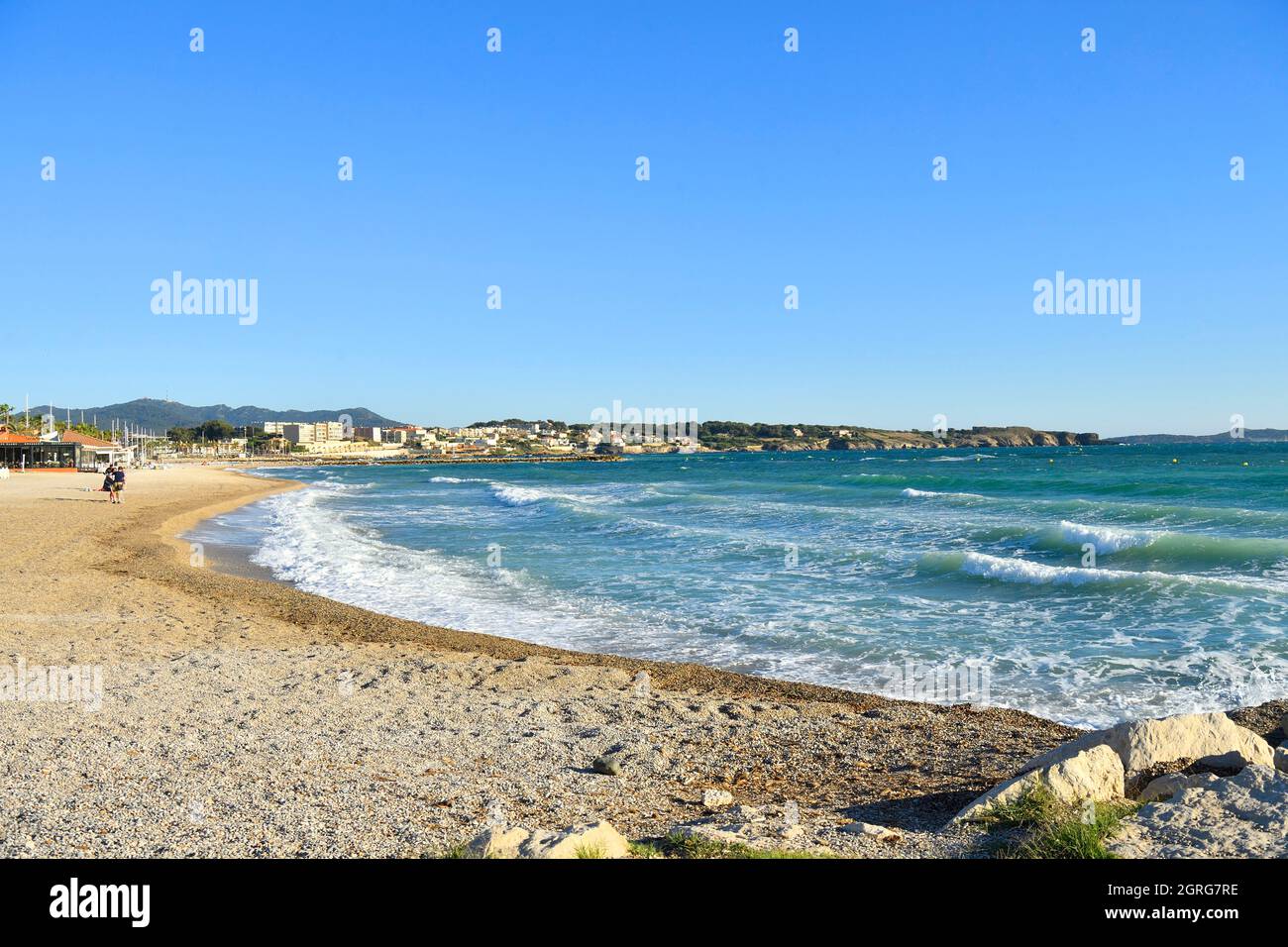 Frankreich, Var, Six Fours Les Plages, Couliere Beach Stockfoto