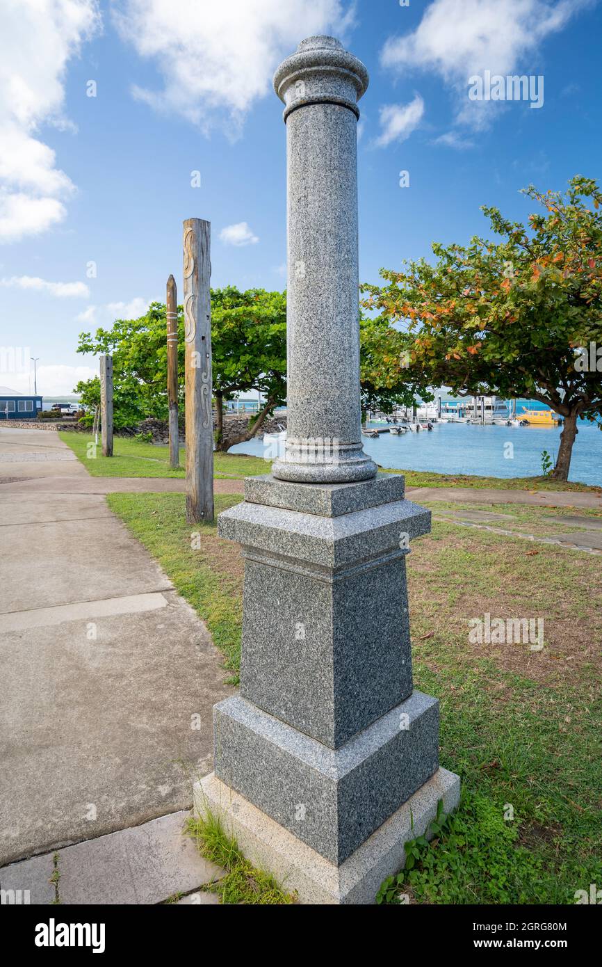 Öffentliche Kunst auf der Victoria Parade Promenade. Thursday Island, Torres Straits, Queensland Australien Stockfoto