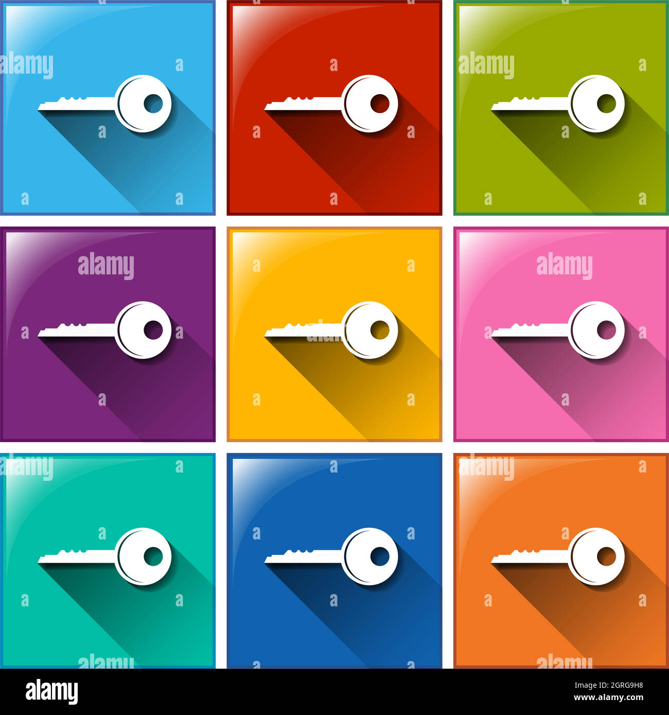 Symbol mit Tasten Stock Vektor