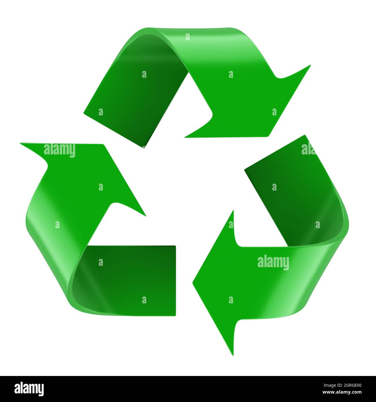 Isoliertes Recycling-Symbol. 3d-gerendertes Bild Stockfoto
