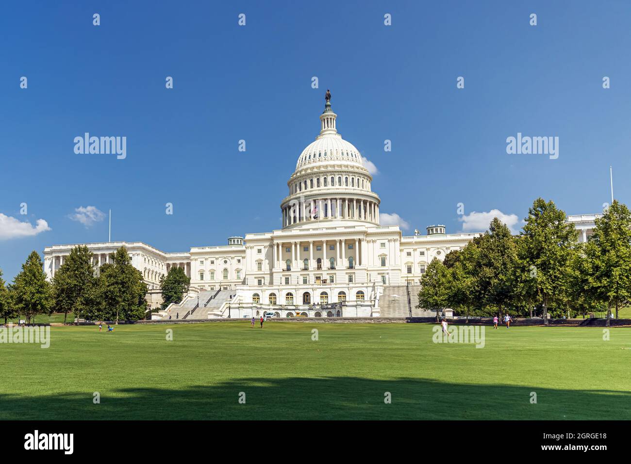 WASHINGTON DC, USA - 1. OKTOBER: Weniger als 24 Stunden vor der Schließung einer potenziellen Regierung der Kongress debattiert immer noch darüber, wie die Regierung offen gehalten werden kann. Stockfoto