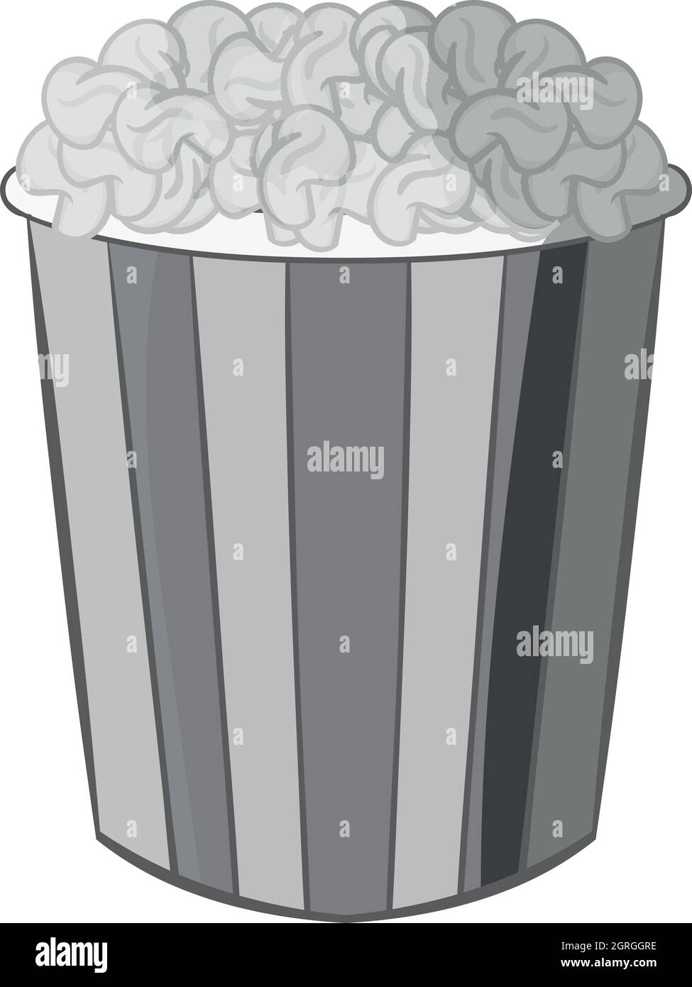 Popcorn-Symbol, schwarz Stil Monochrom Stock Vektor