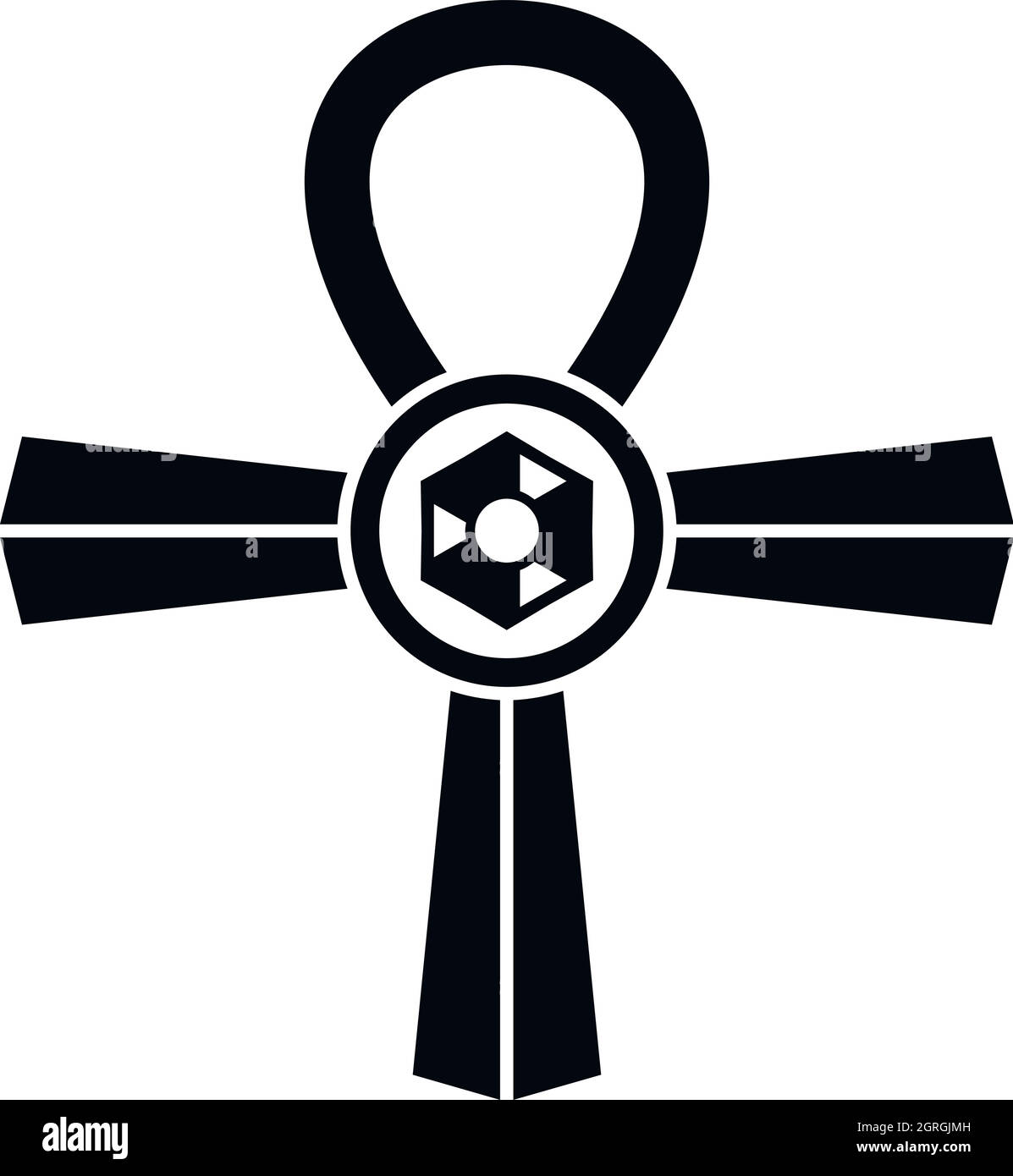 Ägypten-Ankh Symbol Symbol, einfachen Stil Stock Vektor