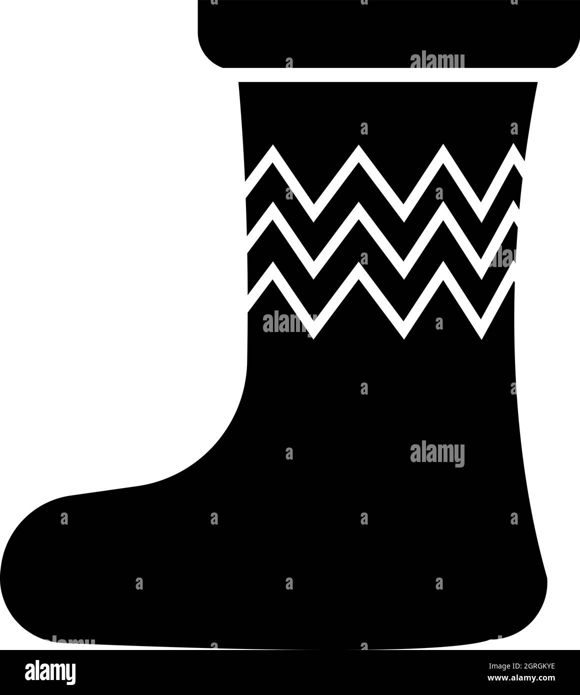 Weihnachten-Socke-Symbol, einfachen Stil Stock Vektor