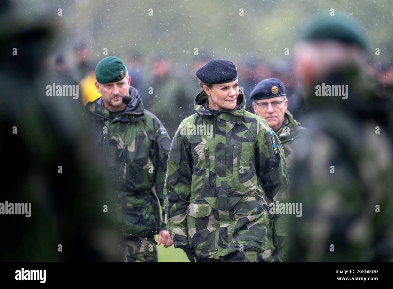 Kronprinzessin Victoria bei der Einweihung des Amphibienregiments Alvsborg (AMF 4) in Göteborg, Schweden, am 1. Oktober 2021. Foto: Bjorn Larsson Rosvall / TT Code 9200 Stockfoto Kronprinzessin Victoria bei der Einweihung des Amphibienregiments Alvsborg (AMF 4) in Göteborg, Schweden, am 1. Oktober 2021. Foto: Bjorn Larsson Rosvall / TT Code 9200 Stockfoto