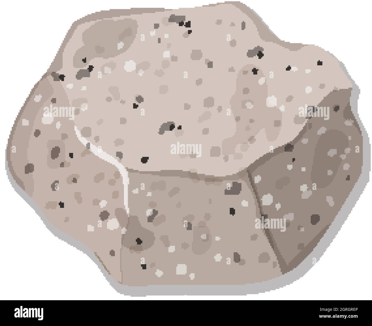 Sedimentgestein oder Konglomerat isoliert auf weißem Hintergrund Stock Vektor