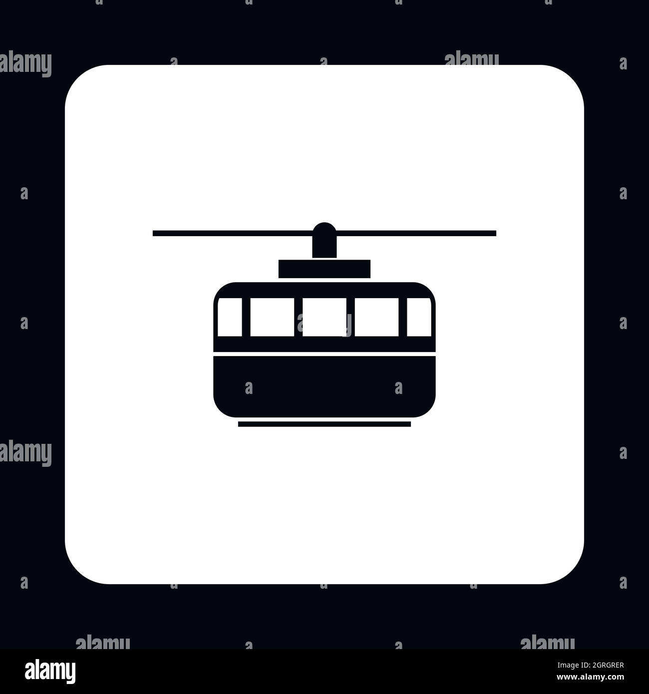 Standseilbahn-Symbol, einfachen Stil Stock Vektor