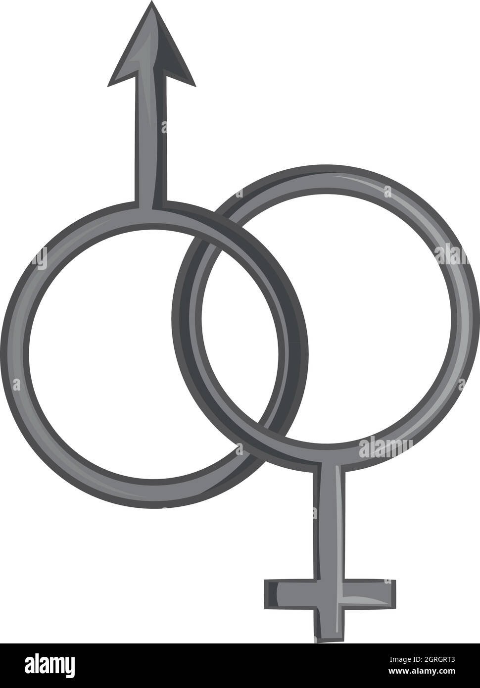 Mann und Frau Symbol Zeichen, monochrome Blackstyle Stock Vektor