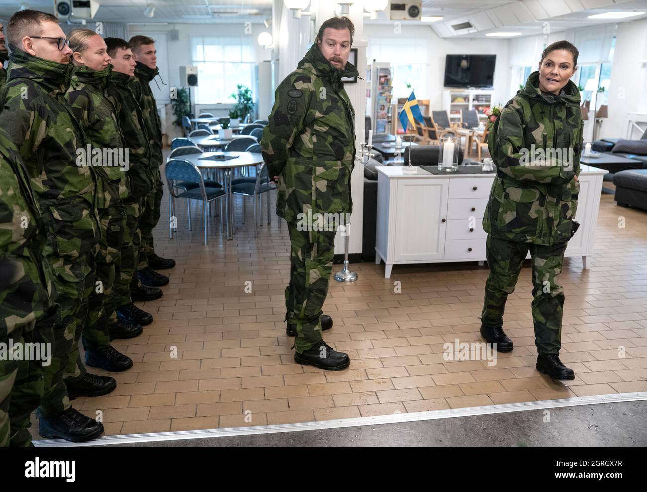 Kronprinzessin Victoria bei der Einweihung des Amphibienregiments Alvsborg (AMF 4) in Göteborg, Schweden, am 1. Oktober 2021. Foto: Bjorn Larsson Rosvall / TT Code 9200 Stockfoto Kronprinzessin Victoria bei der Einweihung des Amphibienregiments Alvsborg (AMF 4) in Göteborg, Schweden, am 1. Oktober 2021. Foto: Bjorn Larsson Rosvall / TT Code 9200 Stockfoto