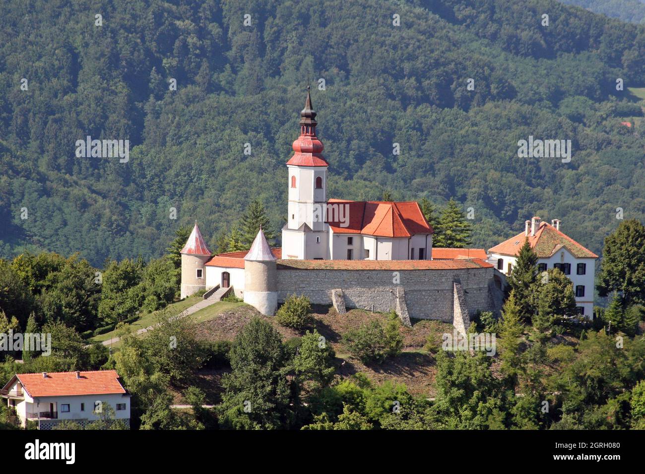 Pfarrkirche der Heimsuchung der Jungfrau Maria in Vinagora, Kroatien Stockfoto