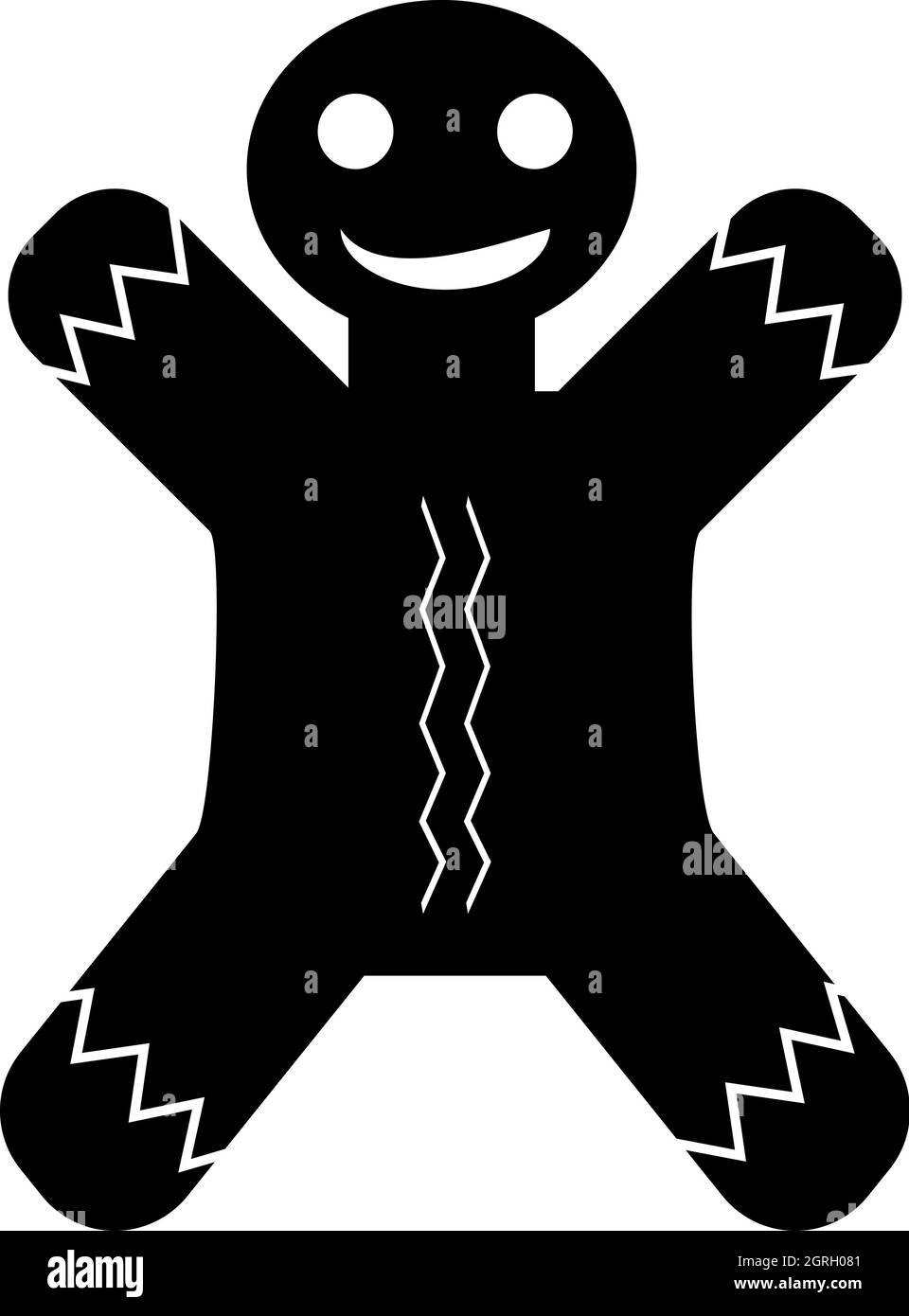 Christmas Cookie Symbol, einfachen Stil Stock Vektor