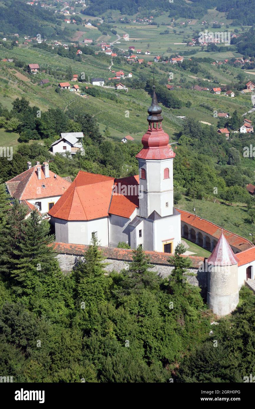 Pfarrkirche der Heimsuchung der Jungfrau Maria in Vinagora, Kroatien Stockfoto