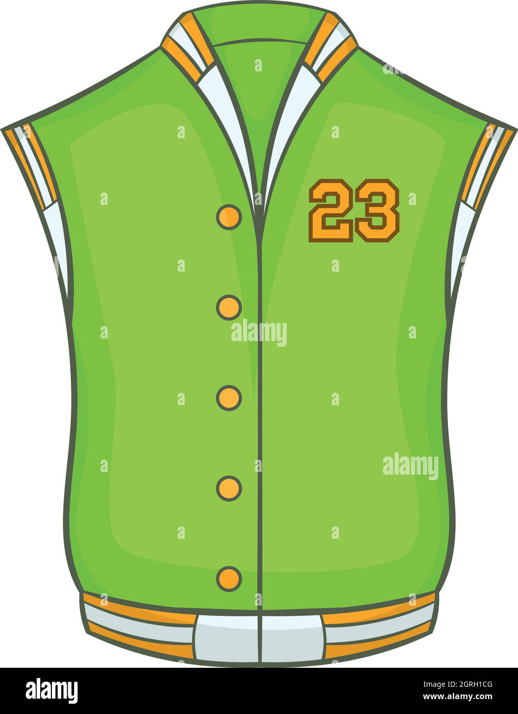 Baseball Jacke Symbol, Cartoon-Stil Stock Vektor