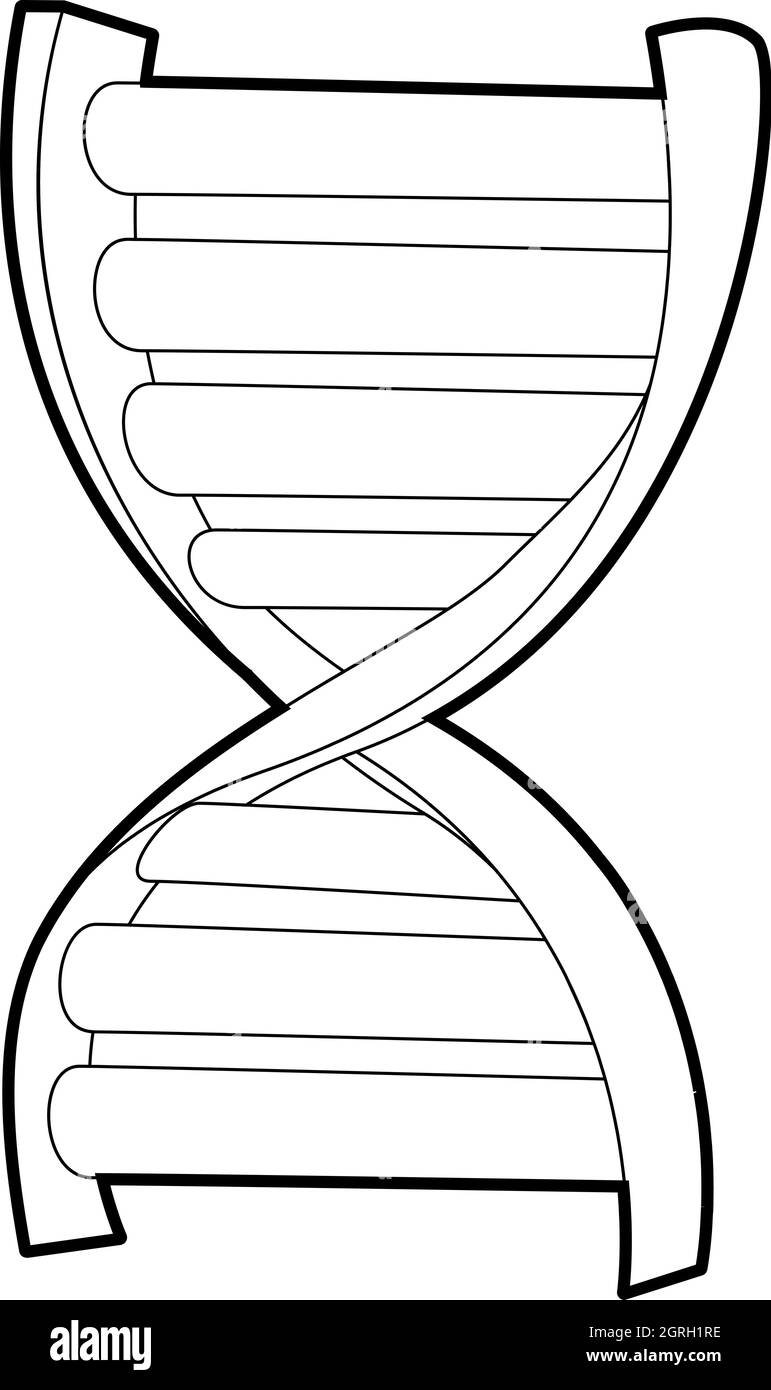 DNA-Strang-Symbol, isometrischen 3d Stil Stock Vektor