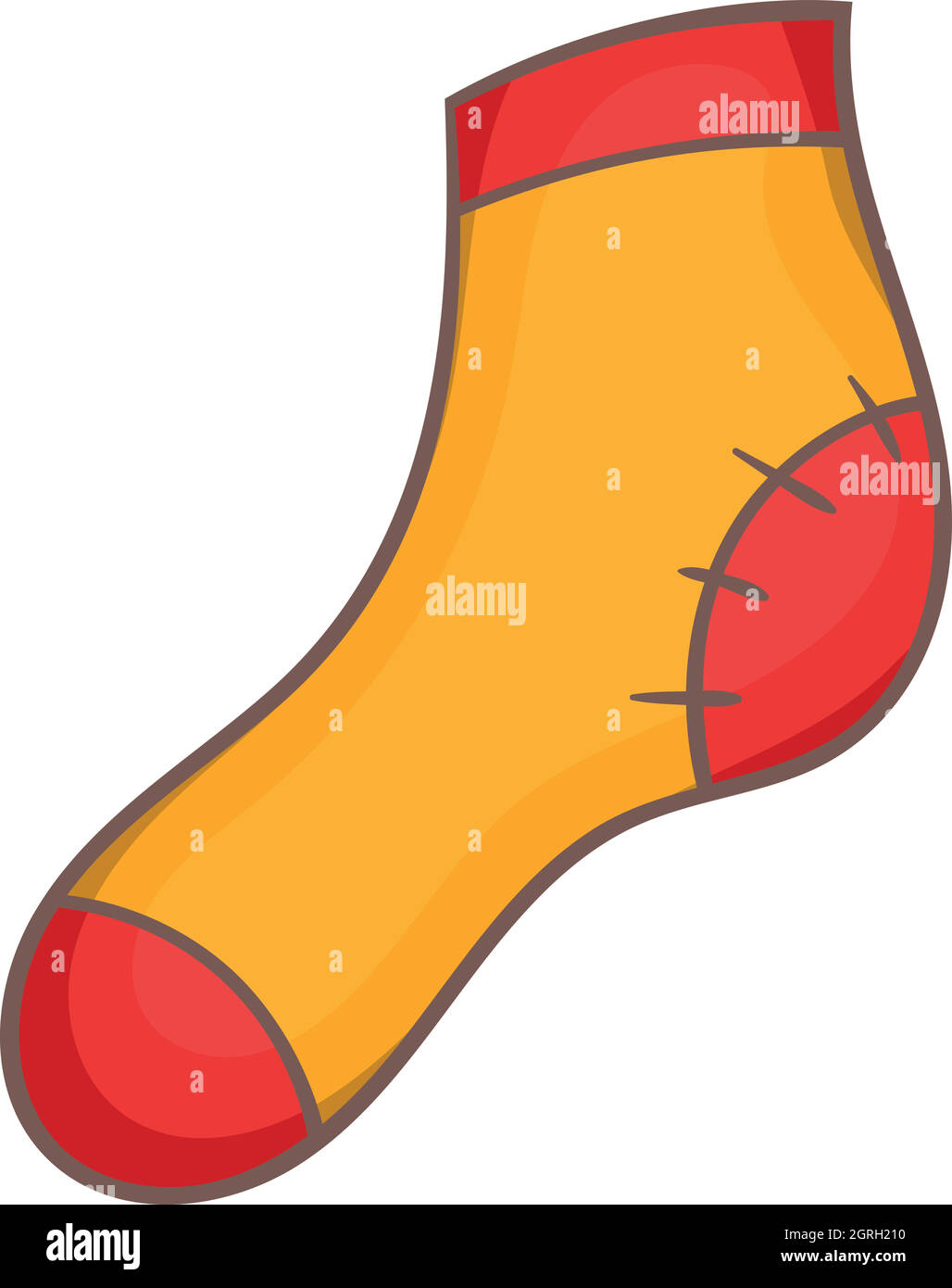 Weihnachten-Socke-Symbol, Cartoon-Stil Stock Vektor