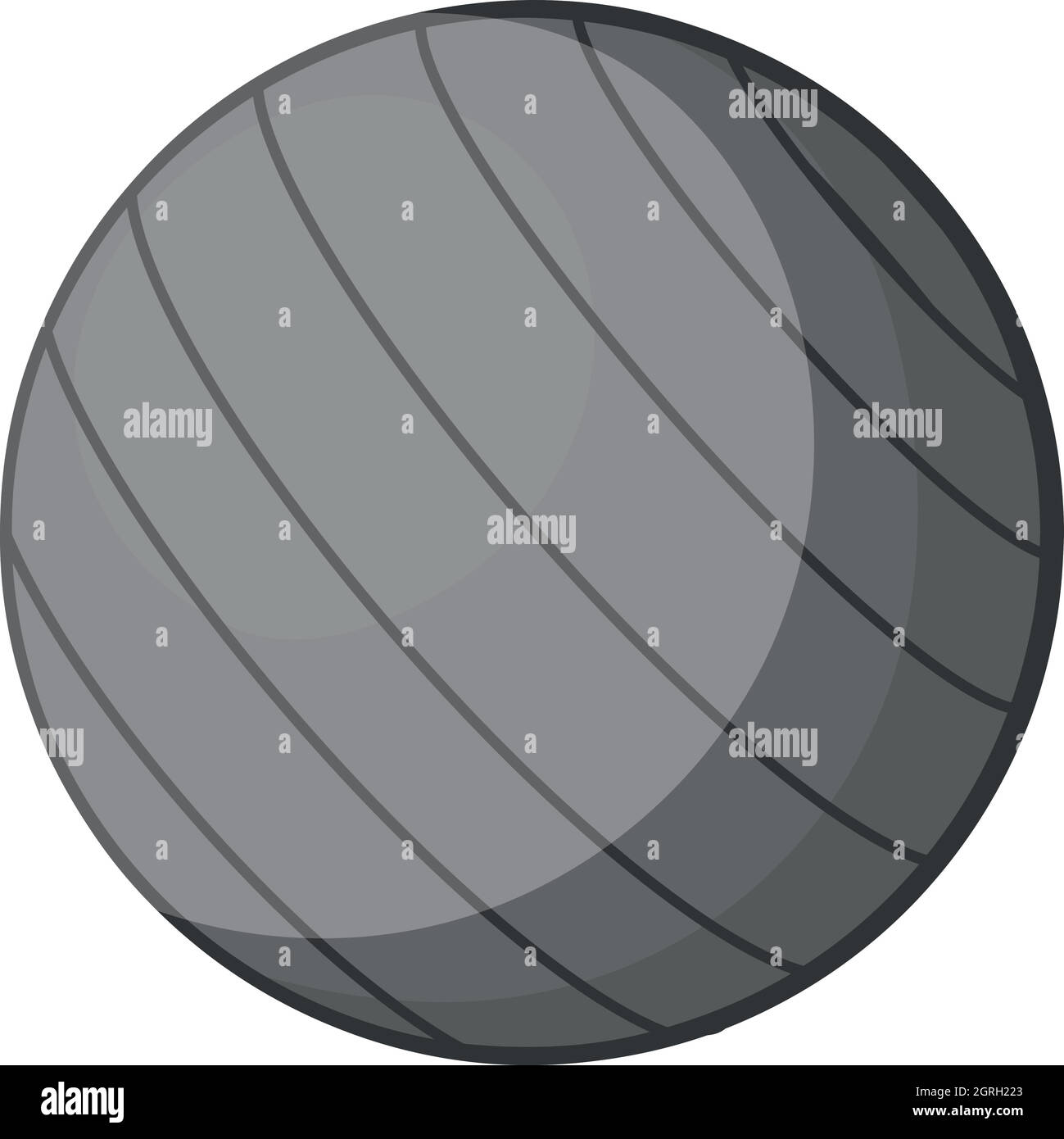 Volleyball Ball Symbol, schwarz monochrome Stil Stock Vektor