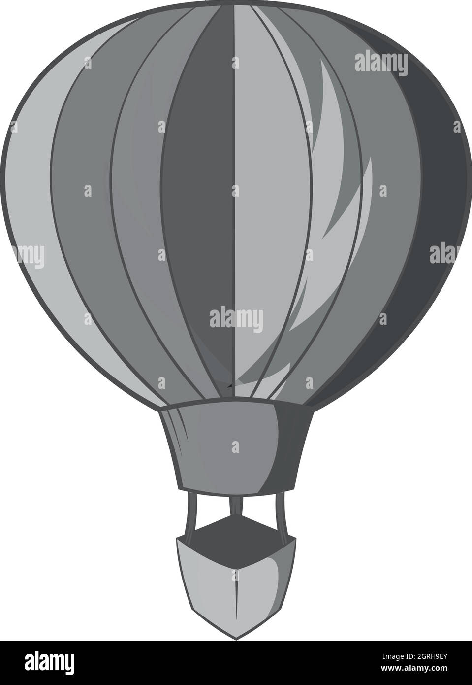 Ballon-Symbol, schwarz Stil Monochrom Stock Vektor