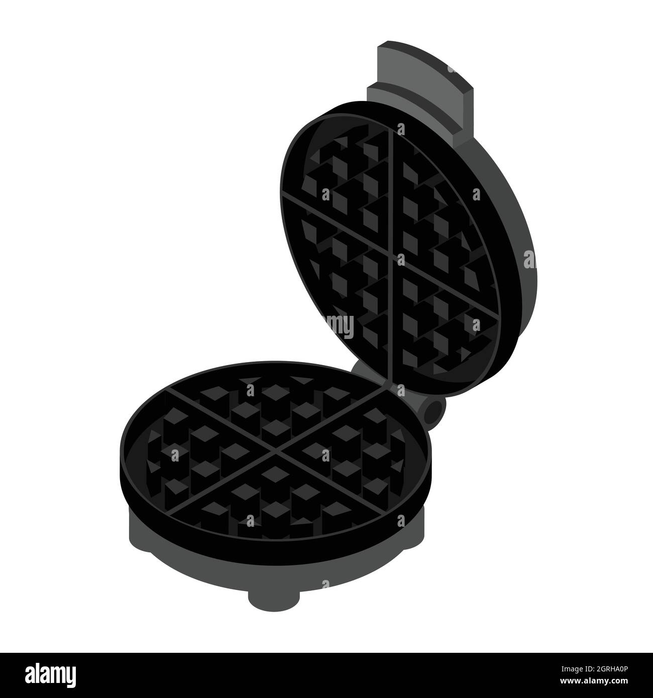Waffeleisen isoliert auf weißem Hintergrund isometrische Ansicht. Vektor Stock Vektor