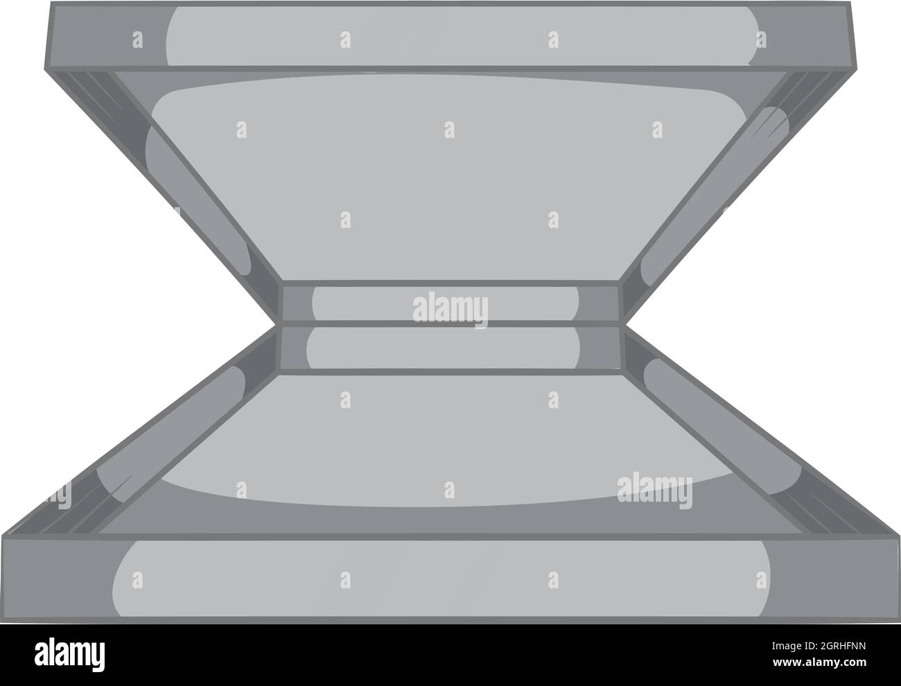 Box für Pizza-Symbol, schwarz Stil Monochrom Stock Vektor