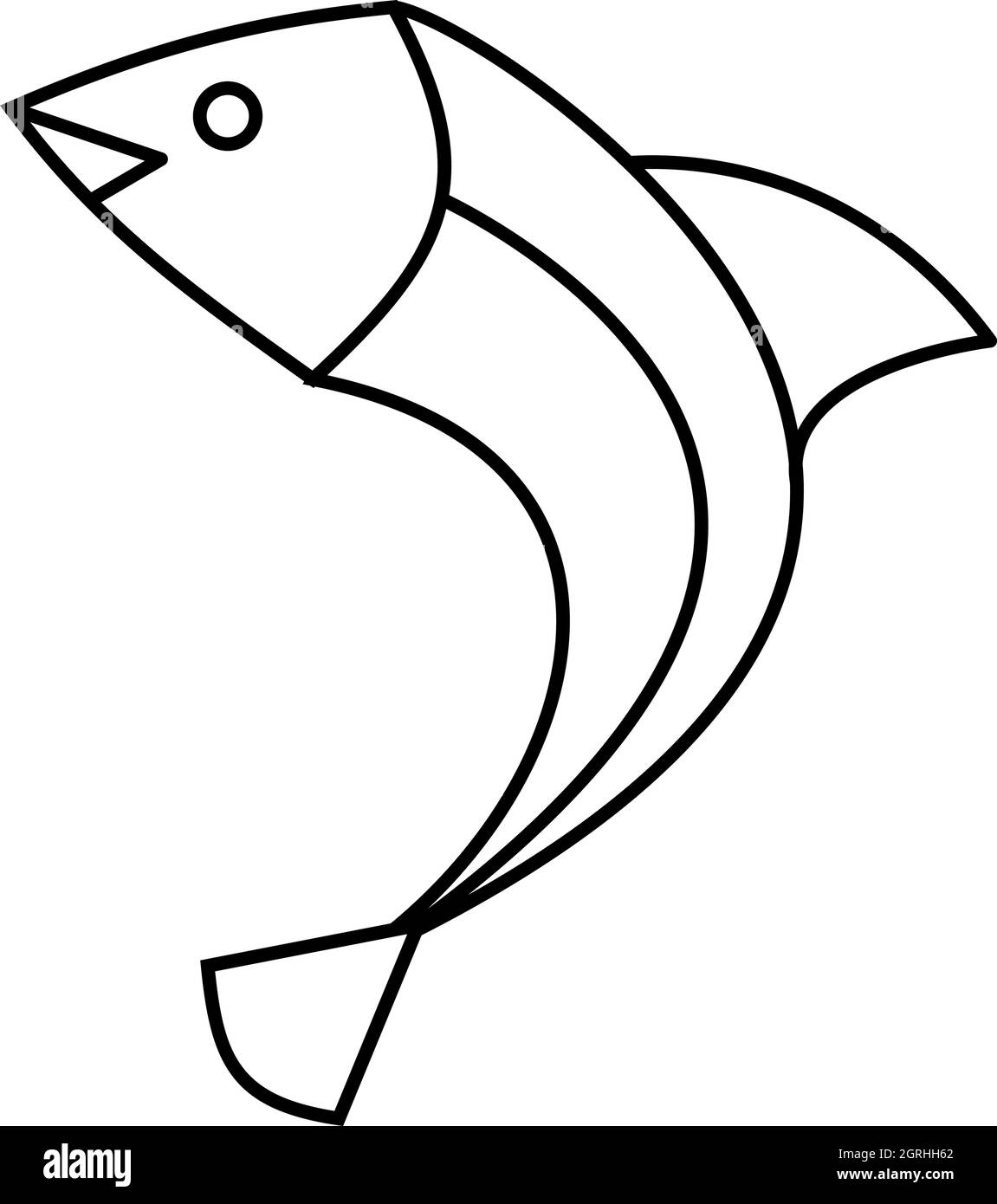 Fisch umriss symbol Ausgeschnittene Stockfotos und -bilder - Alamy