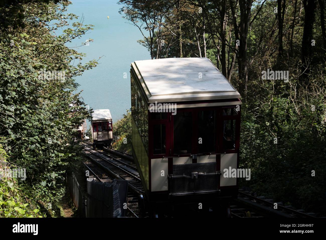 Die Klippenbahn Babbacombe in Babbacombe, Torquay, England Stockfoto