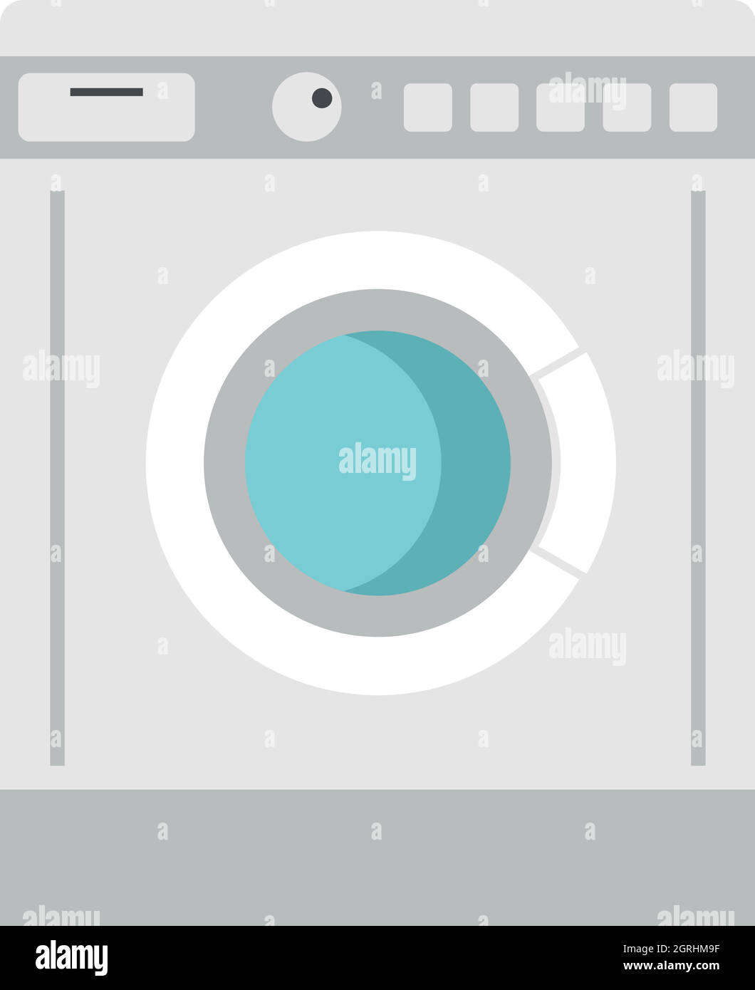 Waschmaschine Symbol, flachen Stil Stock Vektor