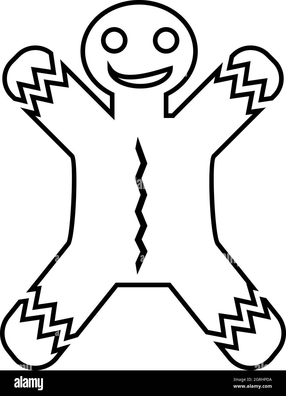 Christmas Cookie Symbol, Umriss-Stil Stock Vektor