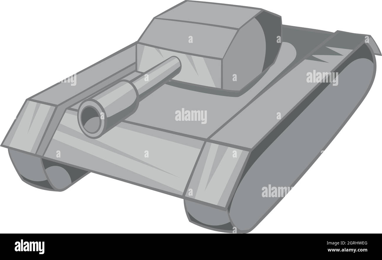 Tank-Symbol, schwarz Stil Monochrom Stock Vektor