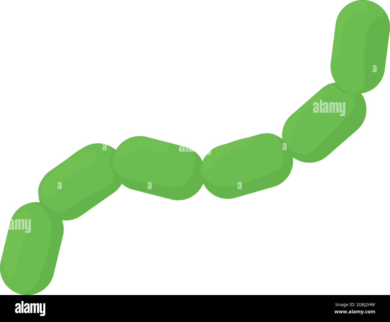 Escherichia coli Symbol, Cartoon-Stil Stock Vektor