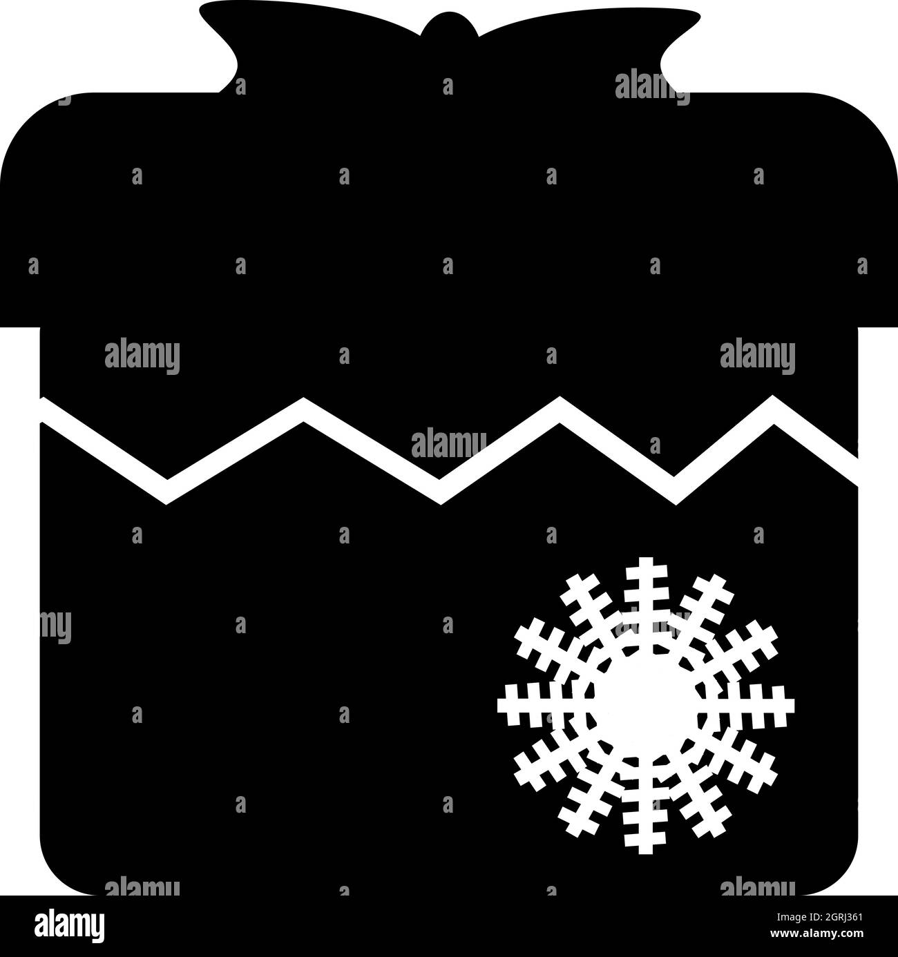 Weihnachts-Box Symbol, einfachen Stil Stock Vektor
