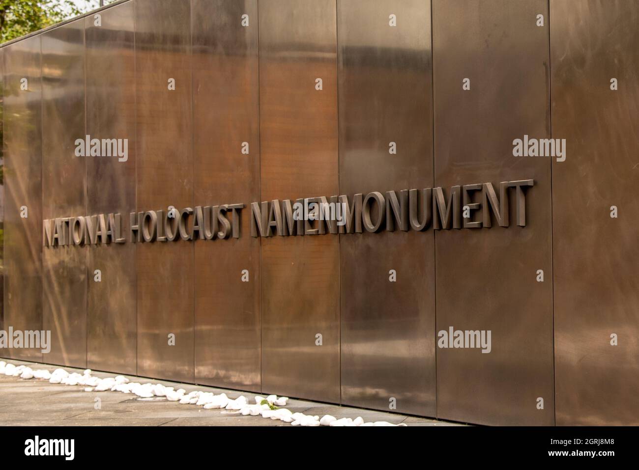 Amsterdam, Niederlande. September 2021. Das Holocaust-Namensdenkmal in Amsterdam. Hochwertige Fotos Stockfoto